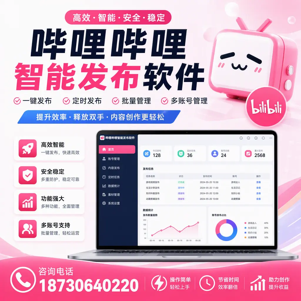 提升内容质量的秘诀：哔哩哔哩智能发布软件在 淮南 的应用
